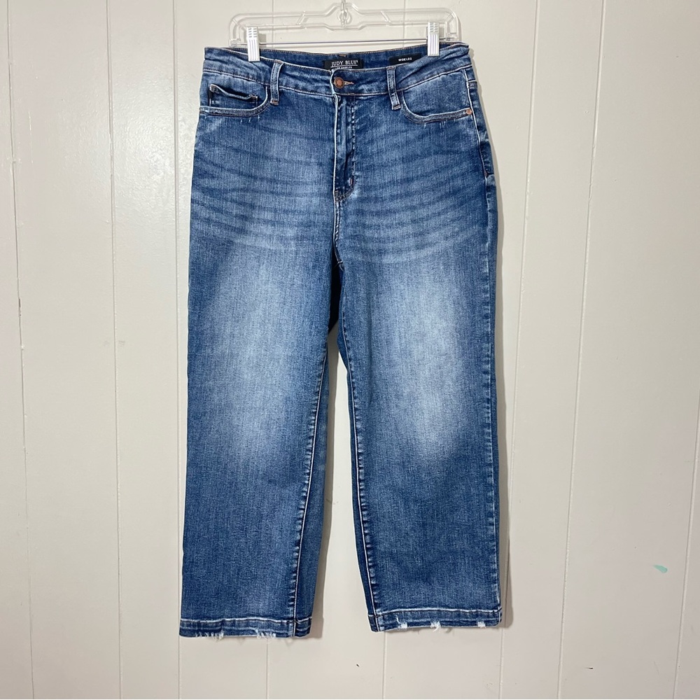 Judy Blue Medium Blue Wide Leg Jeans